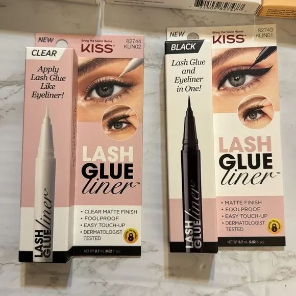 Kiss lashes for eyes day to day looks and lash glue liner in dark and clear - Picture 6 of 8